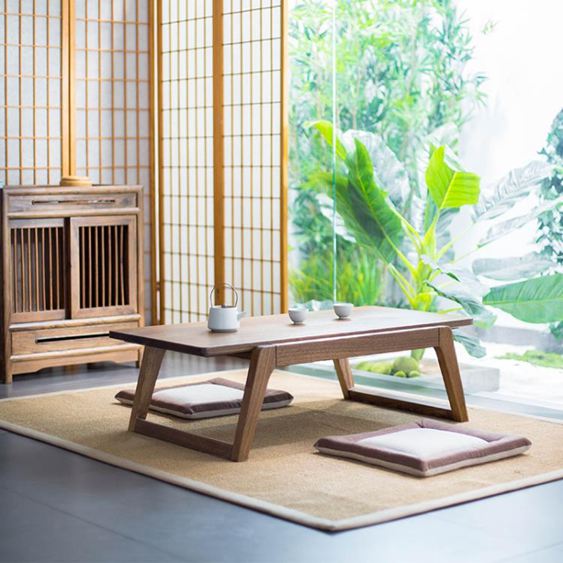 和室桌樂樸老榆木榻榻米茶幾新中式炕桌實木矮桌簡約和室幾桌飄窗小茶幾 LX