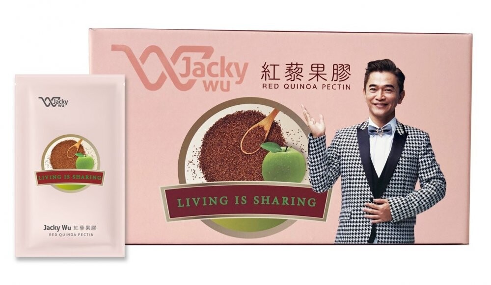 1.商品組合/規格：30入盒裝 2.商品品名：JACKY WU 紅藜果膠X30入 3.商品重(容)量：每盒450公克 ( 每盒30包，每包15公克 ) 4.內容物名稱(成分)：紅藜麥粉、果糖、蘋果果膠