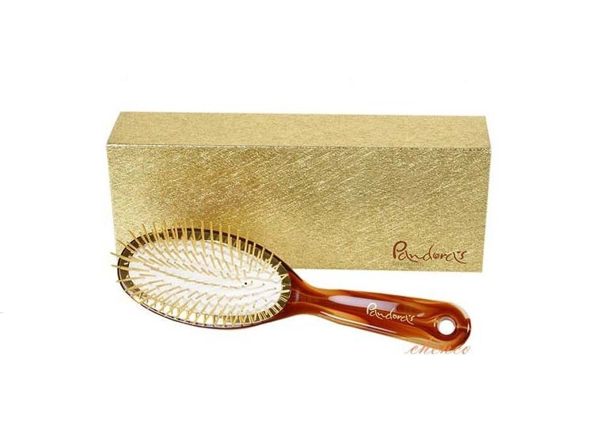 潘朵拉的美妝盒神奇黃金梳子(小)純24k金鍍金粗針毛髮梳