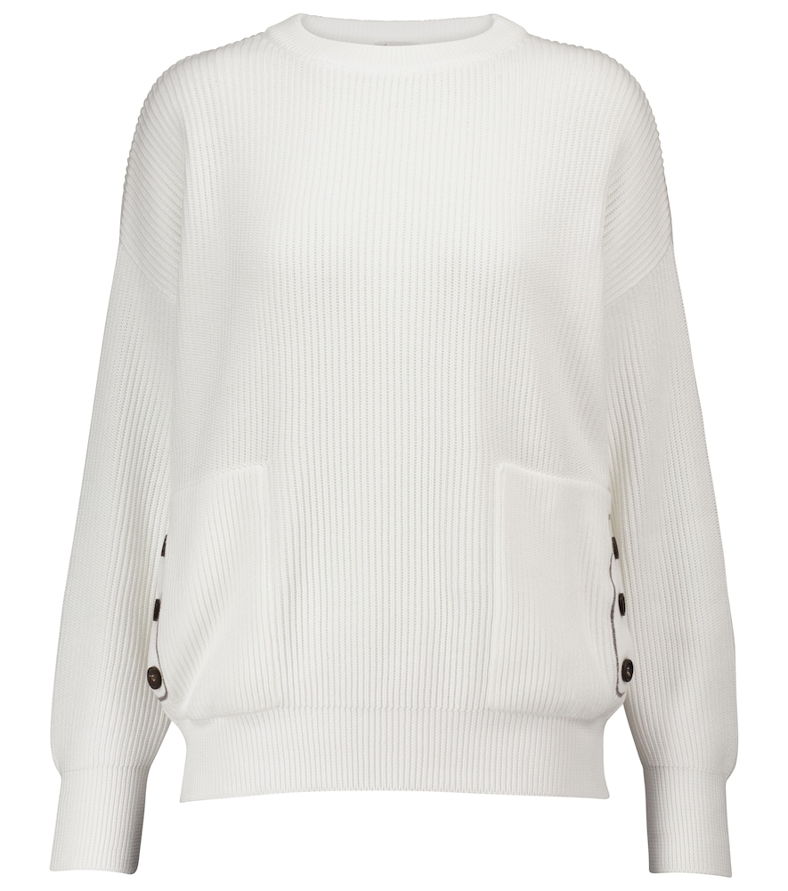 This off-white Brunello Cucinelli sweater is a dream to layer with.