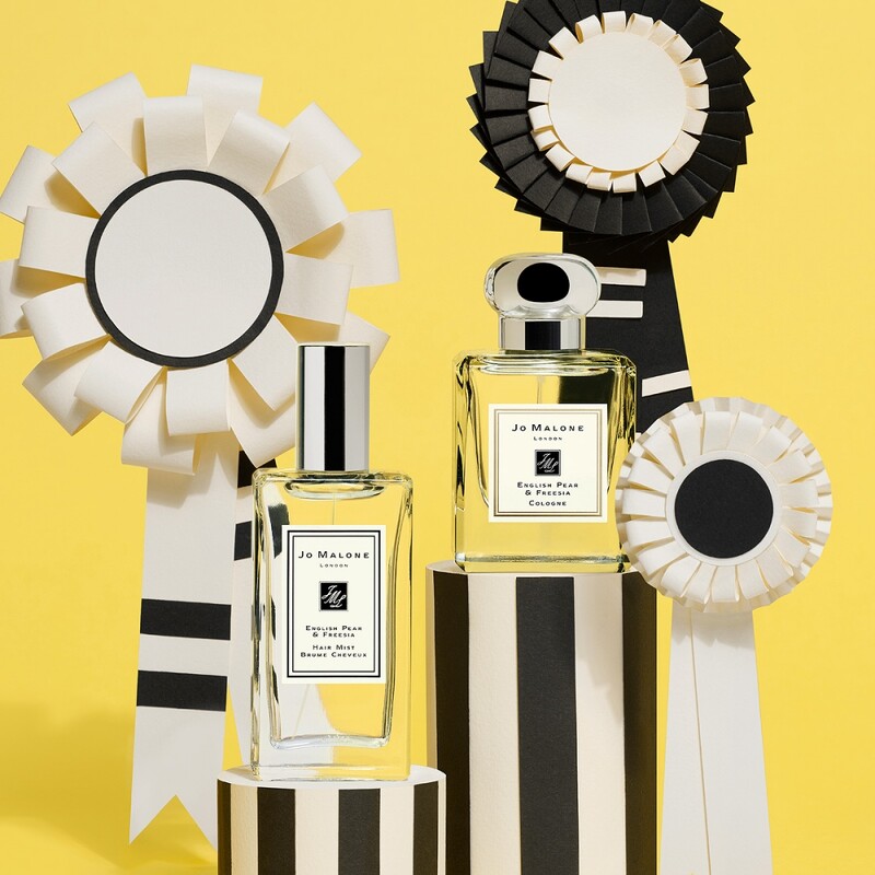 Jo Malone London英國梨與小蒼蘭髮香噴霧形象圖。