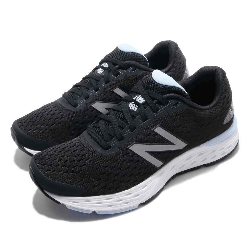 NEW BALANCE 慢跑鞋 W680LK6D 寬楦 運動 女鞋 紐巴倫 透氣 舒適 路跑 健身房 球鞋 黑 銀 [W680LK6D]