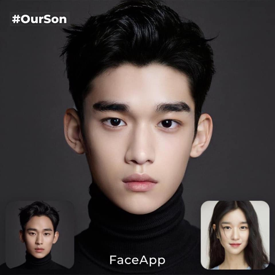 《雖然是精神病但沒關係》網友神P圖3：金秀賢＆徐睿知生的小孩會長這樣？