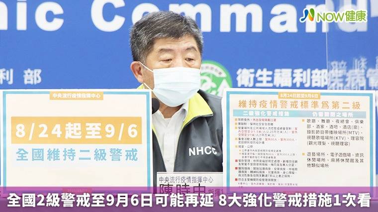 全國2級警戒至9月6日可能再延8大強化警戒措施1次看 Now健康 Line Today