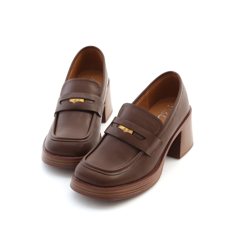 D+AF 時髦摩登．幸運金幣木紋跟樂福鞋