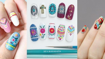 當刺繡遇上美甲，簡單的指頭竟然還可以玩出這麼多花樣