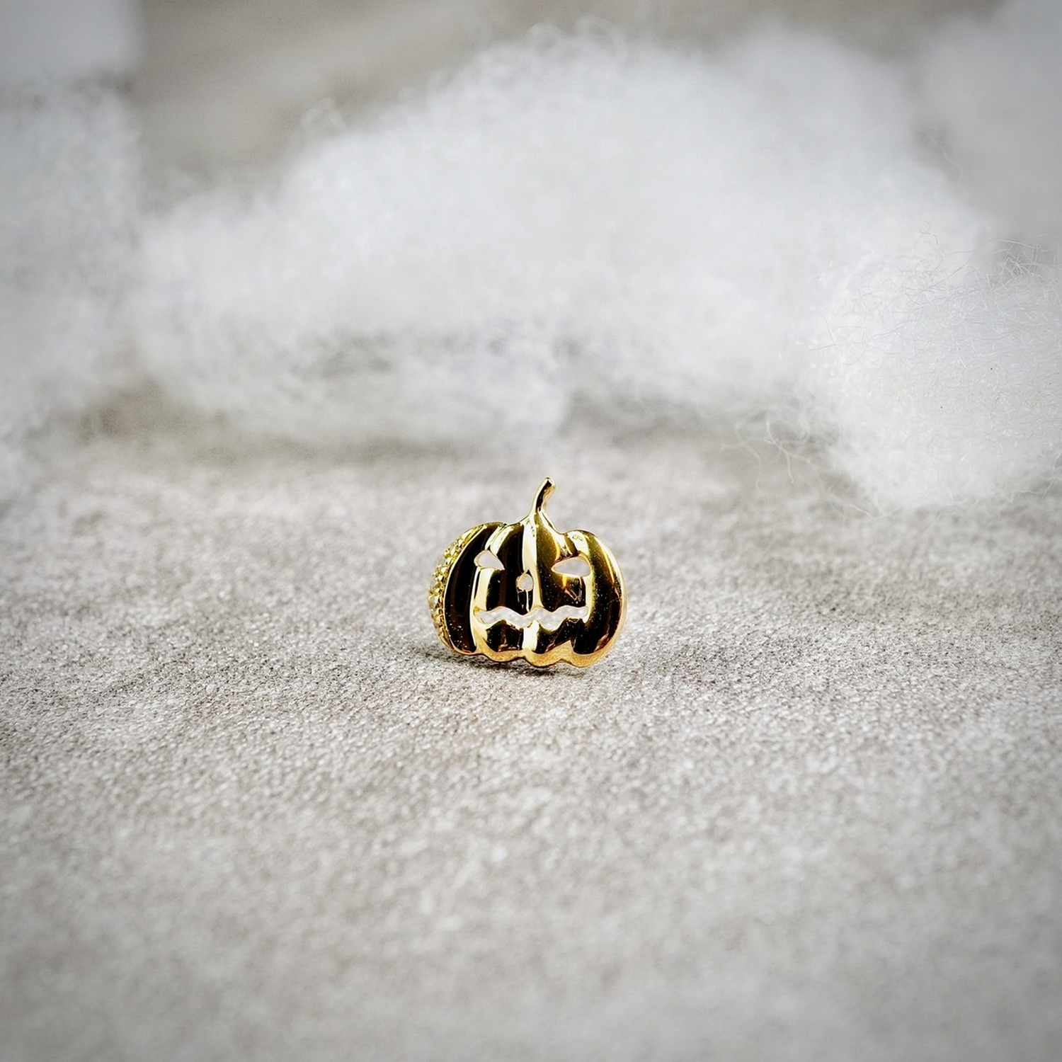 Molasses 18K 萬聖節南瓜耳針 ( 單耳 )