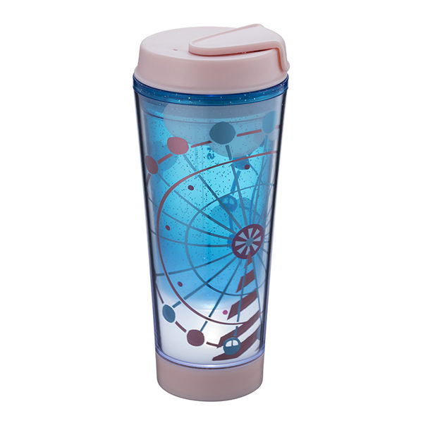 星巴克夢幻摩天輪LED隨行杯12OZn工藝 : 杯底LED燈設計，增添樂趣n耐熱90度