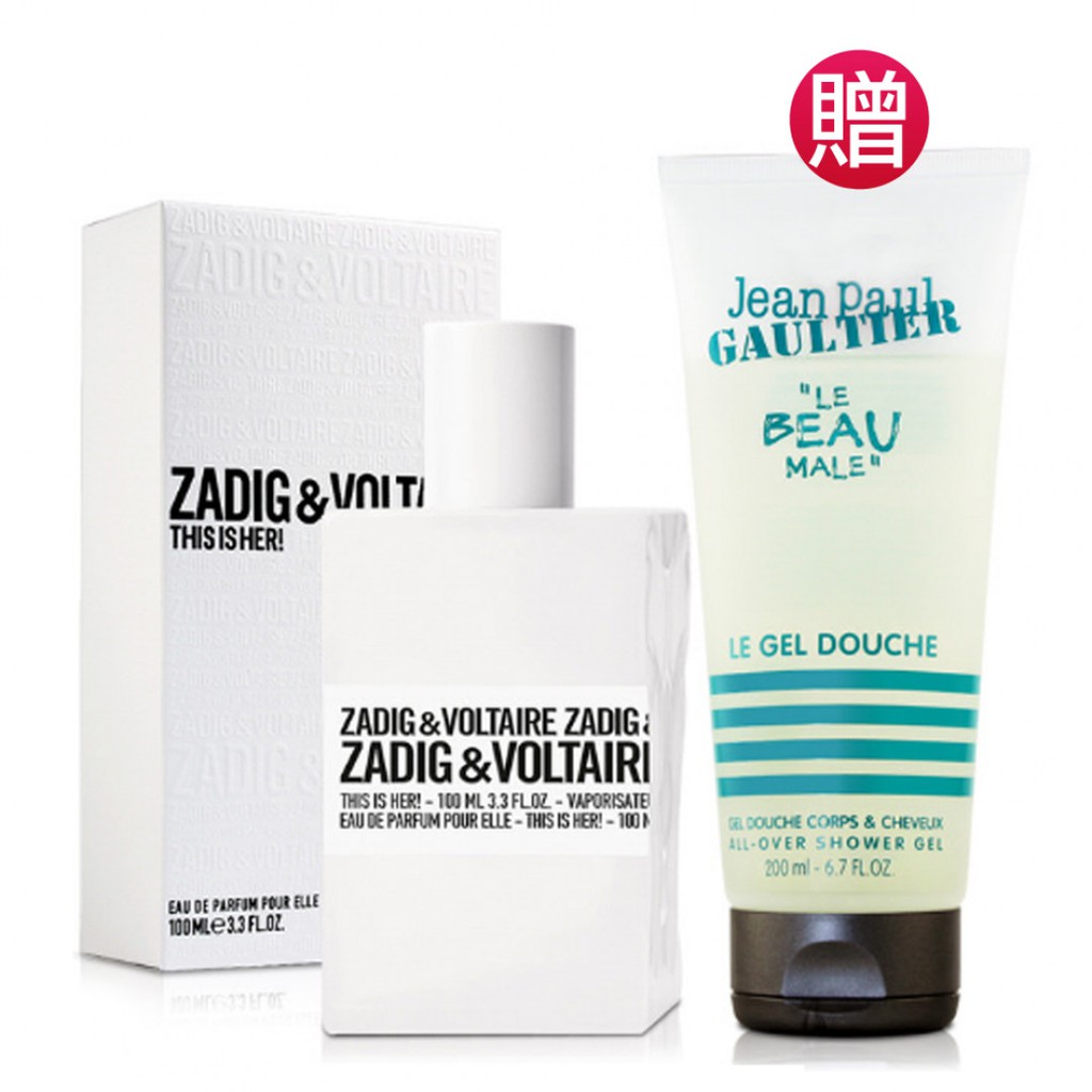 ZADIG & VOLTAIRE搖滾戀人女性淡香精100ml(贈)高堤耶LBM男性沐浴膠200ml ★Vivo薇朵