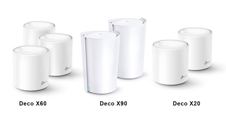 TP-Link Deco Wi-Fi 6 Mesh 系列產品圖。