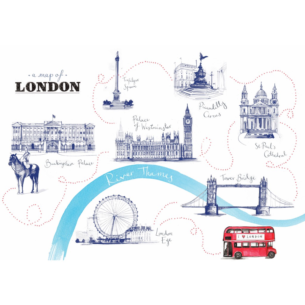 【日本Pikka Pikka】英國倫敦 Map of LONDON / 長條加大款 | 洗臉布