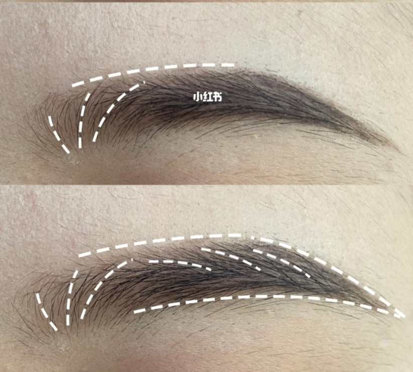 畫自然眉毛STEP4：眉筆畫出毛流感