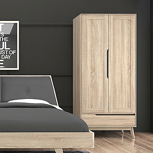 超大收納空間，美觀又實用，高腳設計適度隔離地面濕氣增加耐用度，自然木質紋理，簡約造型，居家風...