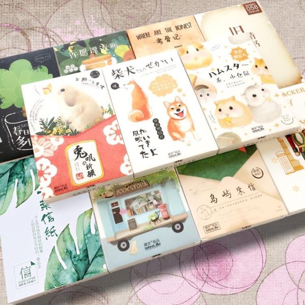 異形明信片 創意卡通動漫卡片 動物植物30張套裝賀卡