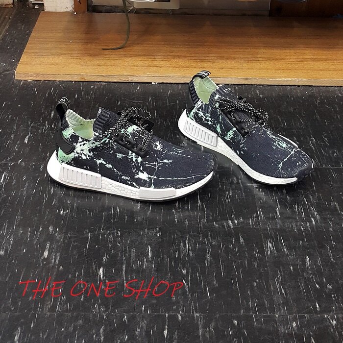 adidas 愛迪達 NMD R1 PK BOOST 薄荷 綠色 黑色 潑墨 大理石 BB7996