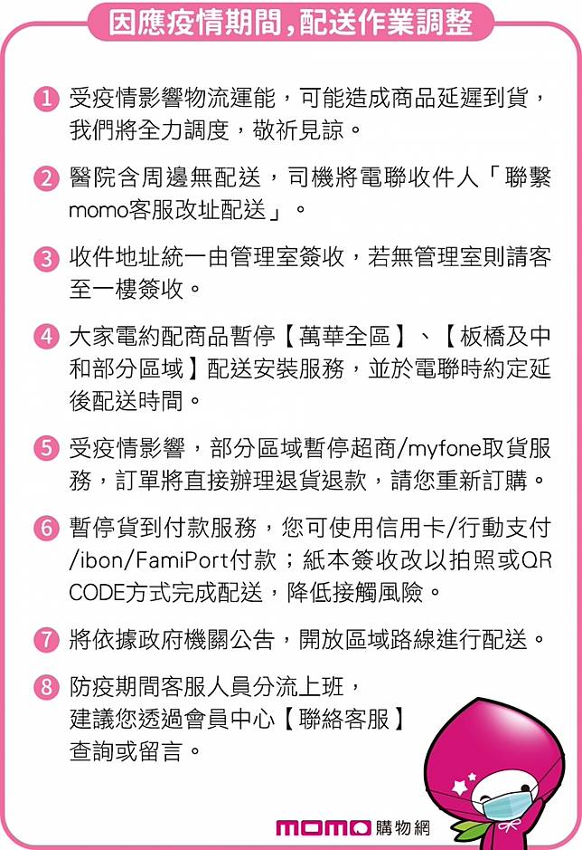 貨到付款喊卡 Momo醫院僅送收發室 Pchome暫停萬華 板橋 蘆洲 中永和5區大家電安裝服務 數位時代 Line Today