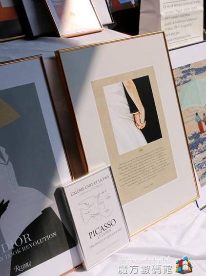 細窄邊簡約創意鋁合金相框定制任意尺寸裝裱海報裝飾畫框掛牆定做 -愛尚優品