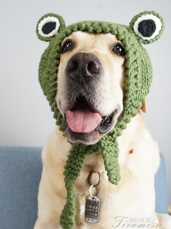 寵物帽子-賣萌寵物毛絨帽子狗狗毛絨拍攝變身青蛙頭套金毛拉布拉多大狗帽 暖心生活館