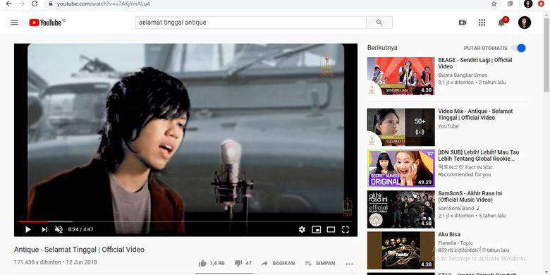 Lirik Dan Chord Lagu Satu Bintang Antique Kompas Com Line Today