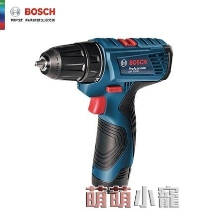 電鑽 博世電鑽家用12v充電式手槍鑽電動螺絲刀博士工具GSR120-Li手電筒鑽 萌萌小寵