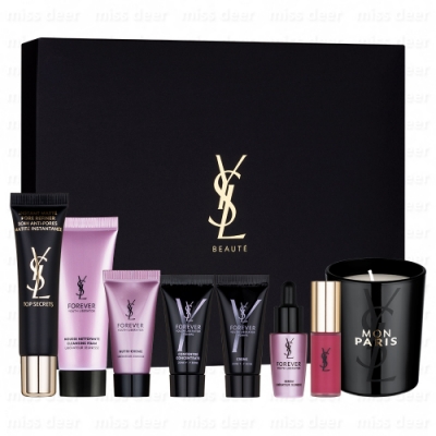 (即期品)YSL 情人節限定禮盒A(凝乳+唇露+洗面乳+精華+乳霜+蠟燭)