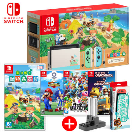 《集合啦！動物森友會》特別版主機 (電力加強版本) SWITCH & PLAY 遊戲生活變得更加互動 改變形態多種遊戲模式：TV模式、桌上模式、手提模式 最多連線8台主機，進行對戰或協力遊戲 Joy-