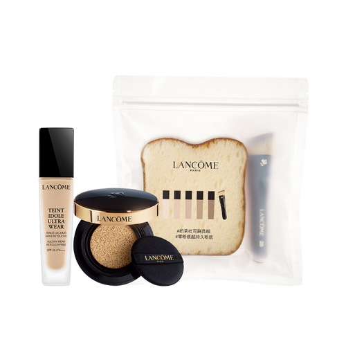 結帳用 LINE Pay，一鍵下單超方便 零粉感超持久粉底SPF38/PA+++ (正產品) 零粉感超持久氣墊粉餅SPF23/PA++ 含粉盒 (正產品) 奶茶吐司刷具組 *1 價值5,520元 優惠