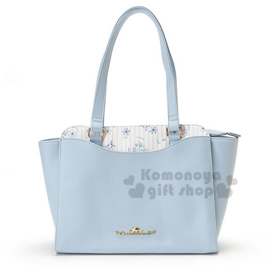 小禮堂 大耳狗 皮質拉鍊側背包附零錢包《藍.花朵》肩背包.手提包.收納包