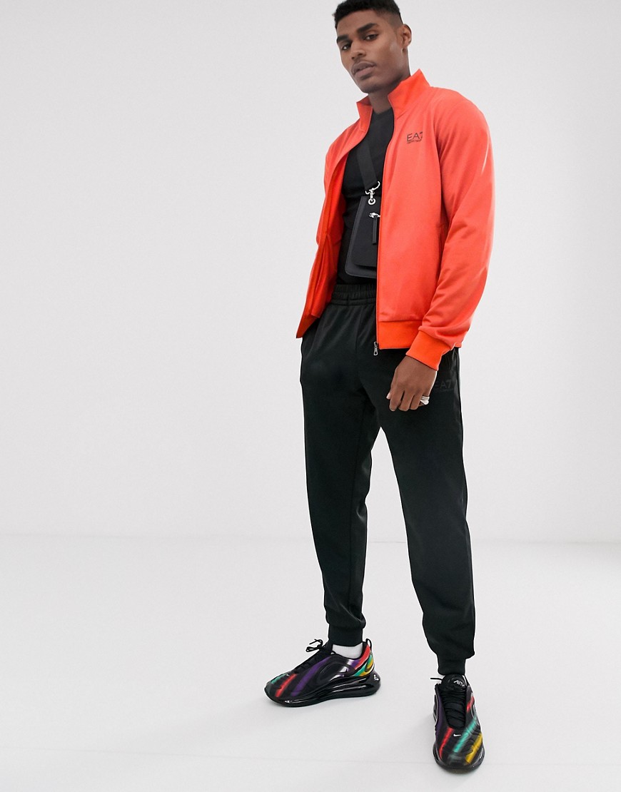 Tracksuit by EA7 Tracksuit set Your casual vibe, sorted Plain track jacket Funnel collar Zip opening