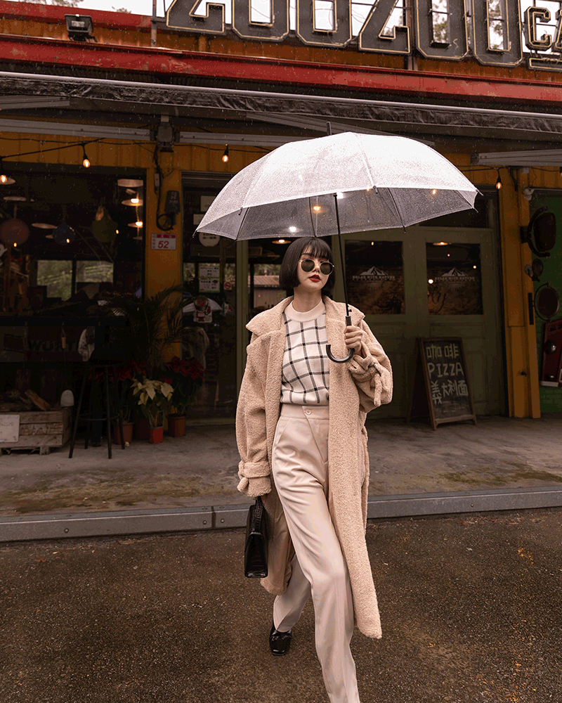 泰迪翻領綁帶大衣-Mercci22