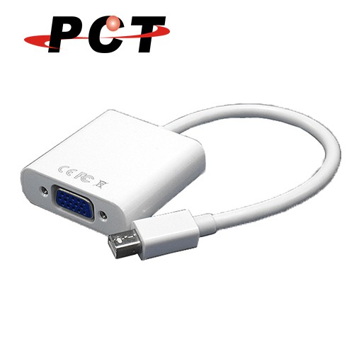 【PCT DVA11m】Mini DisplayPort (公) to VGA (母) 轉接線 ( 約 15cm ) 【最佳適用 MacBook 】本產品基於開放的 Mini DisplayPort 