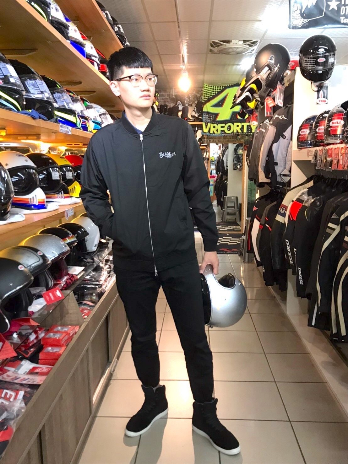 任我行騎士部品 Blade Rider Bomber Jacket 飛行外套 復古風 偉士牌 gogoro 哈雷 黑色