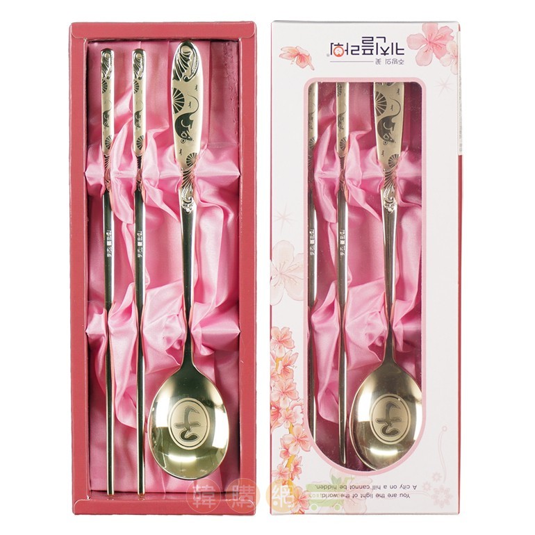 韓國kitchenflower (南陽廚房花)餐具知名品牌 韓國製造進口316不鏽鋼(18-10)等級 以濺射技術形成緻密鋯金膜(俗稱鈦)耐高溫耐磨高硬度 適合祝賀送禮耐用環保好攜帶 品名韓國kitc