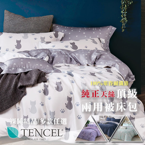 天絲床包兩用被四件組 特大6x7尺 100%天絲 頂級萊賽爾 king size 附正天絲吊牌 BEST寢飾 T1