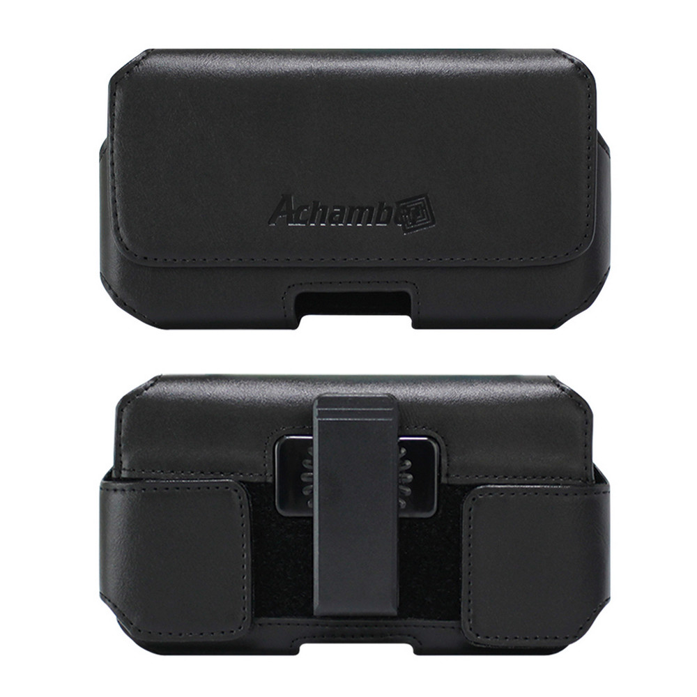 手感細膩 Achamber for iPhone Xs Max/ iPhone XR 真皮 旋轉腰夾腰掛皮套 橫式皮套 真皮魔鬼氈可調整設計，以上手機型號加防摔殼或TPU套都還可以裝的下，每款尺寸都很