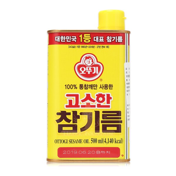 韓國 不倒翁100%純芝麻油 500ml