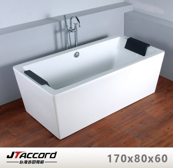【台灣吉田】1640-170 壓克力獨立浴缸(空缸)170x80x60cm