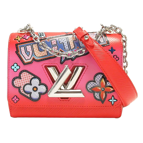 LOUIS VUITTON LV 路易威登 紅色EPI印花圖案肩背斜背包 Twist PM M51955【BRAND OFF】