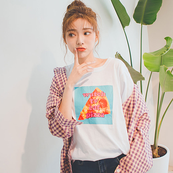 跟姊妹們相約穿著可愛的PIZZA一起開PIZZA PARTY吧!