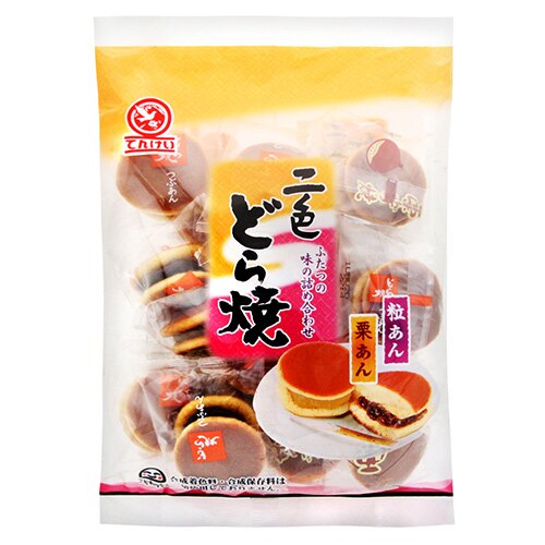 【天惠製果】雙色迷你銅鑼燒 265g 紅豆和栗子綜合口味 日本進口零食 常溫配送