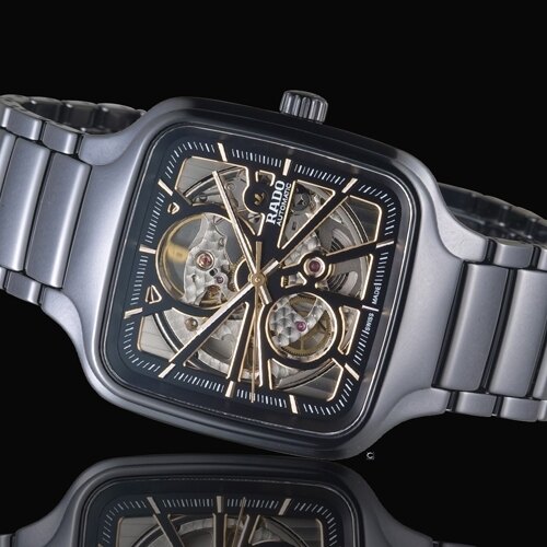 RADO雷達 True真系列方形開芯自動機械腕錶 R27086162