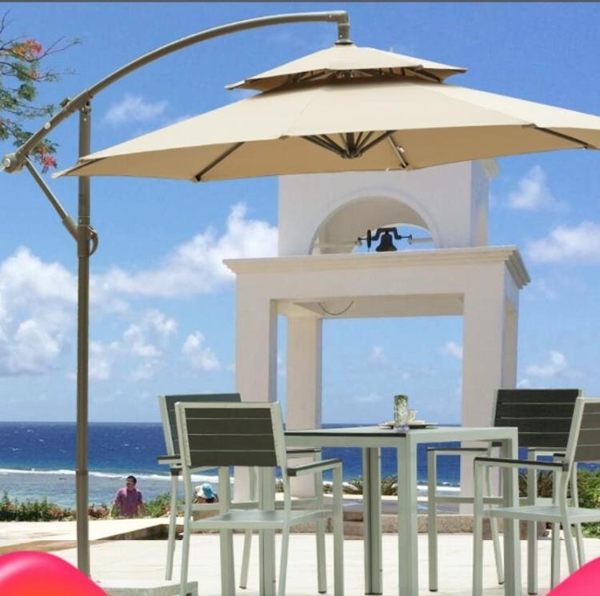 戶外露台遮陽傘庭院花園大太陽傘香蕉傘室外露天咖啡廳休閒擺攤傘QM『櫻花小屋』