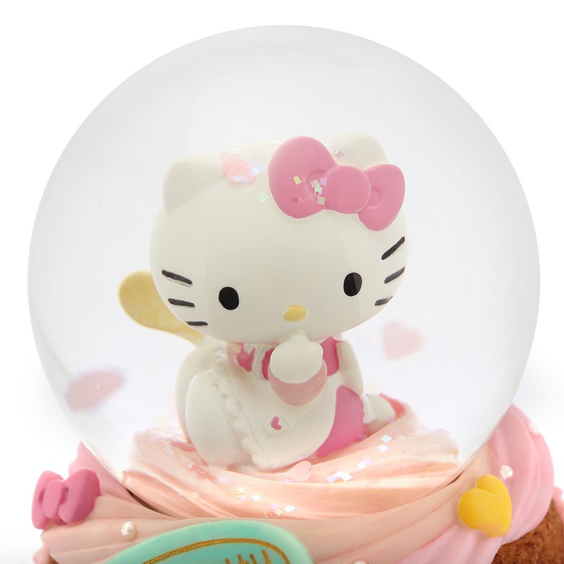 詳細規格名稱：Hello Kitty 甜點 水晶球音樂盒貨號：KT1803-EB材質：冷瓷 玻璃功能：旋轉 音樂尺寸：7.5*7.5*11公分音樂鈴：Let me call you sweethear