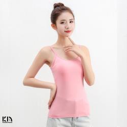 ◎精選莫代爾舒適面料|◎露肩時尚流行百搭|◎舒適流行多色穿搭不挑身材品牌:KissDiamond品牌定位:運動品牌適穿對象:女生款式:背心袖長:細肩帶顏色:白色系,粉紅色系,黑色系,灰色系,混色系/撞