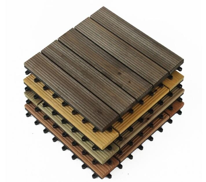 艾比讚 實木地板【L438】拼接地板 木質地板扣 防腐木 露臺 陽台 原木地板 杉木