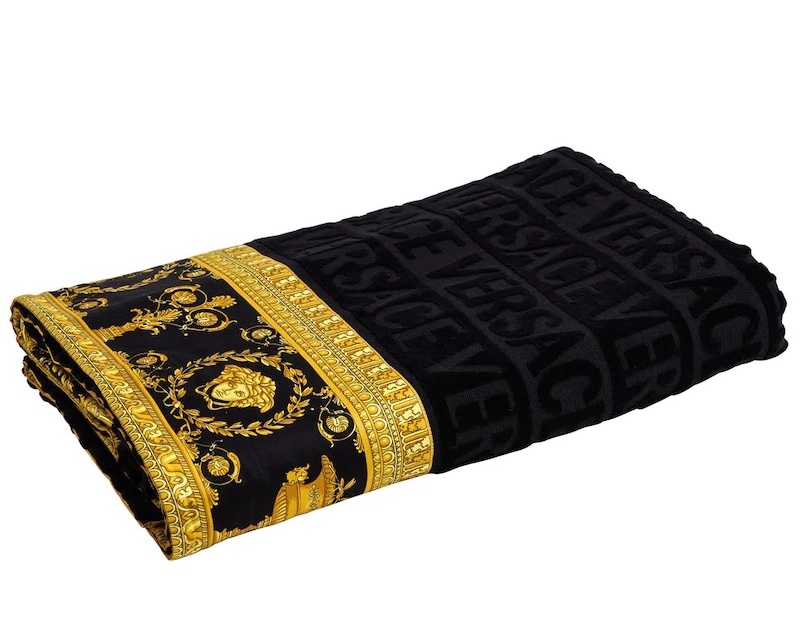 VERSACE BAROCCO & ROBE PRINTED BEACH TOWEL
