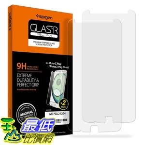[106美國直購] Spigen B01NH0VKK6 9H 手機螢幕保護貼 Moto Z Play / Moto Z Play Droid [2 Pack]