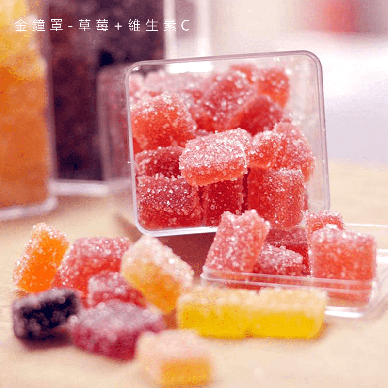 團購美食Sweet365法式軟糖系列，嚴選天然水果製作而成，甜而不膩、不黏牙，可細細品嚐到果香、果甜相互交融的美味，搭配咖啡、茶飲一同享用，滿足你的味蕾。桑葚+鳳梨酵素、草莓+維生素C、苦瓜、紅蘿蔔4