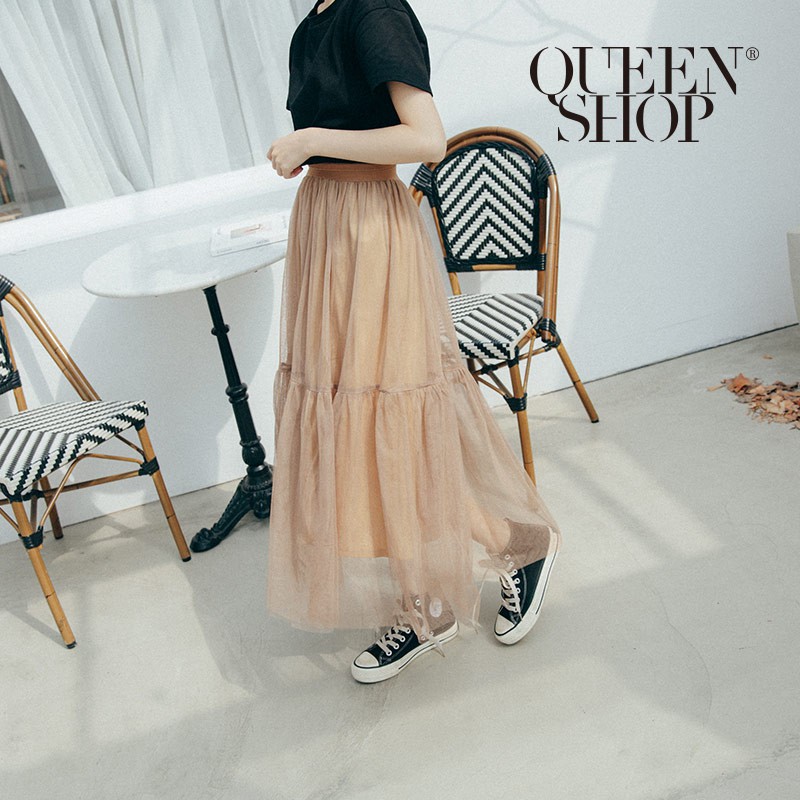 鬆緊設計網紗蛋糕裙腰頭寬版鬆緊設計不分胖瘦好駕馭可單穿當裙子也能當內襯裙穿著浪漫甜美風格愛不釋手