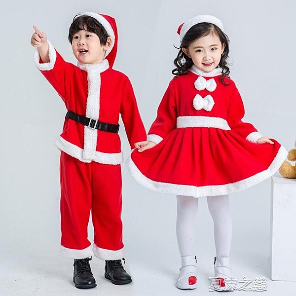 聖誕節兒童服飾-圣誕節兒童圣誕老人服裝演出服加厚保暖圣誕節寶寶裝